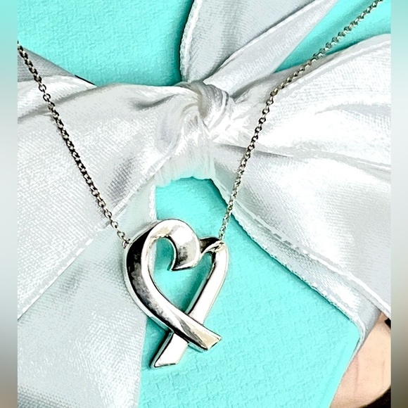 Tiffany & Co. Jewelry - Tiffany & Co Paloma Picasso Loving Heart Pendant Necklace - Silver - 19”